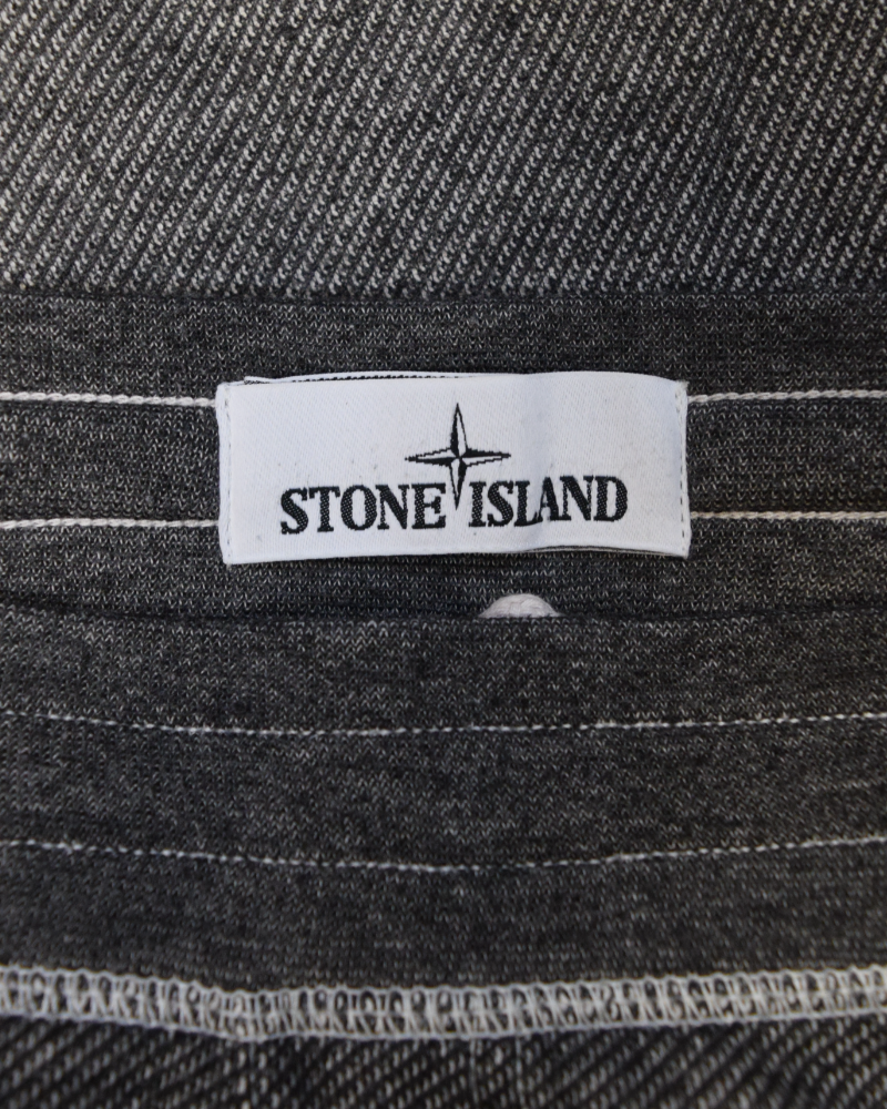 Stone Island Contrast Stitch Shorts Grey detail view