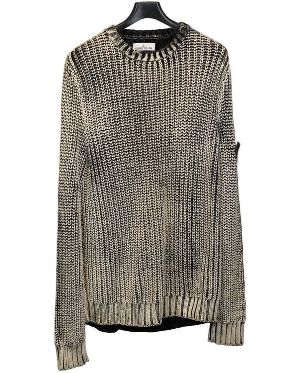Stone island Corrosion knit black front view