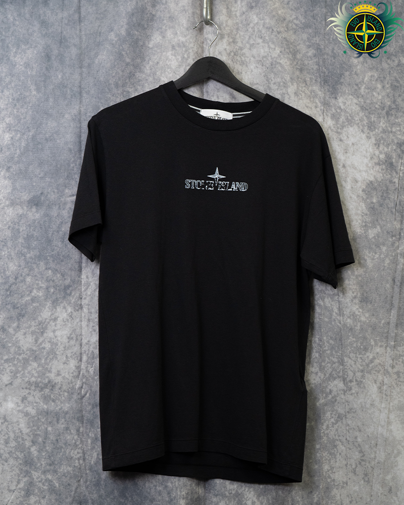 Stone Island Dissolving Logo T-shirt Black - M