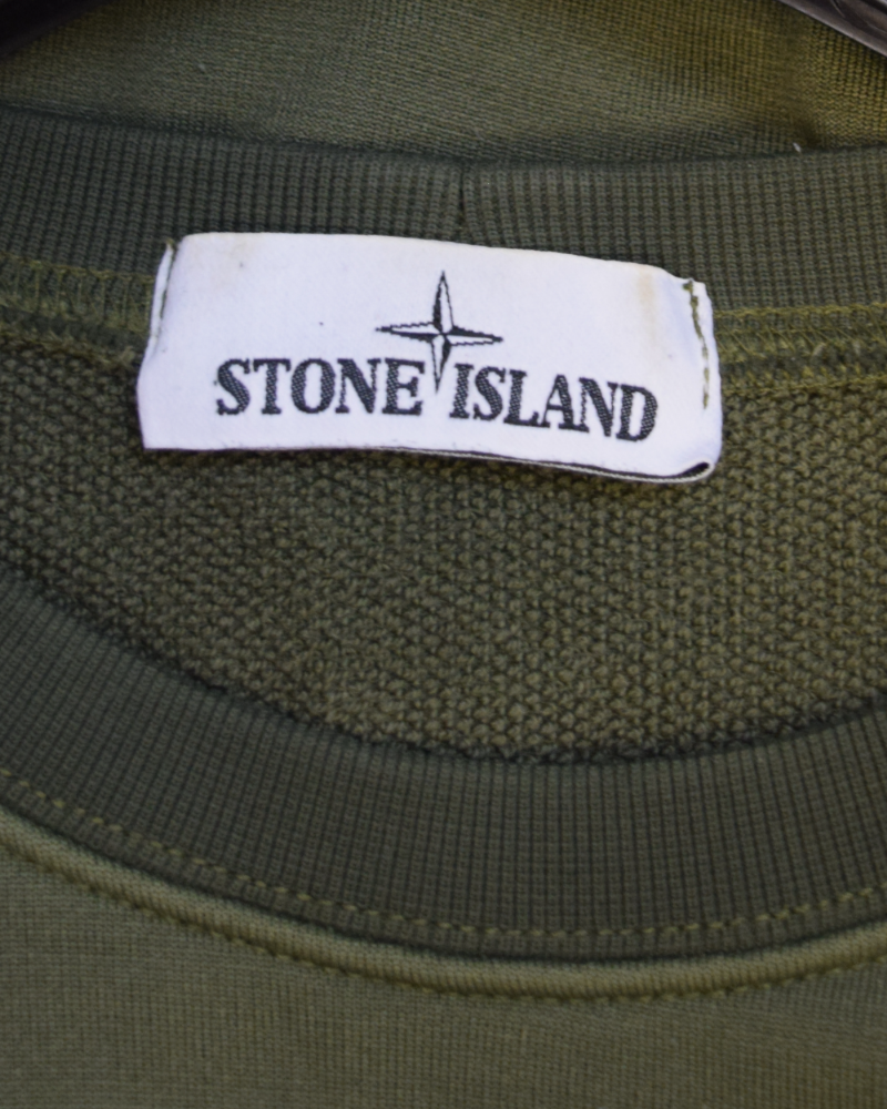 Stone Island Nylon Pocket Crewneck Sweatshirt Green detail view