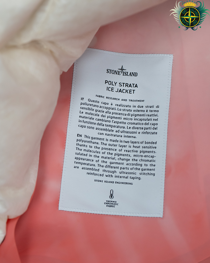 Stone Island Poly Strata Ice Jacket Pink - XL