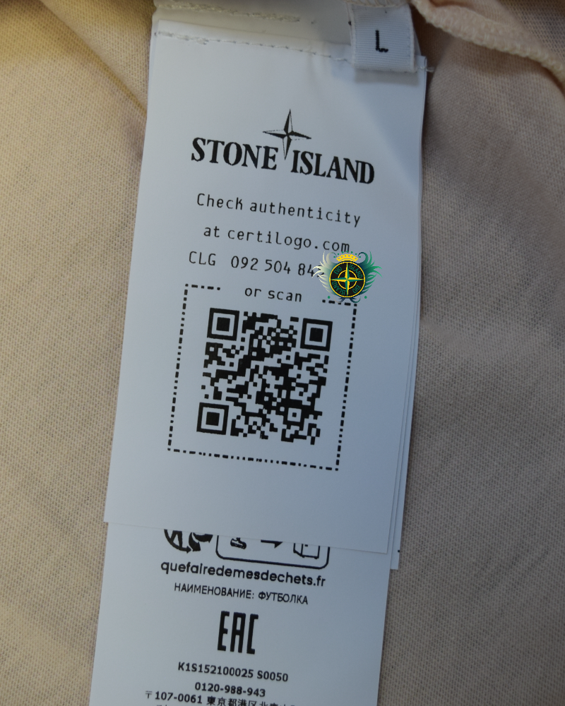 Stone Island Embroidered Logo T-Shirt Light Pink detail view