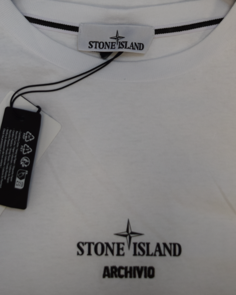 Stone Island Archivio T-Shirt Ice Jacket White detail view