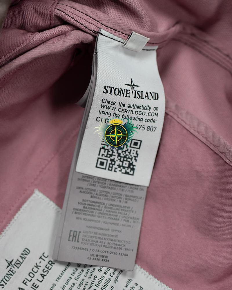 Stone Island Tela Flock-TC With Ghille Laser Camo Jacket Pink - XL