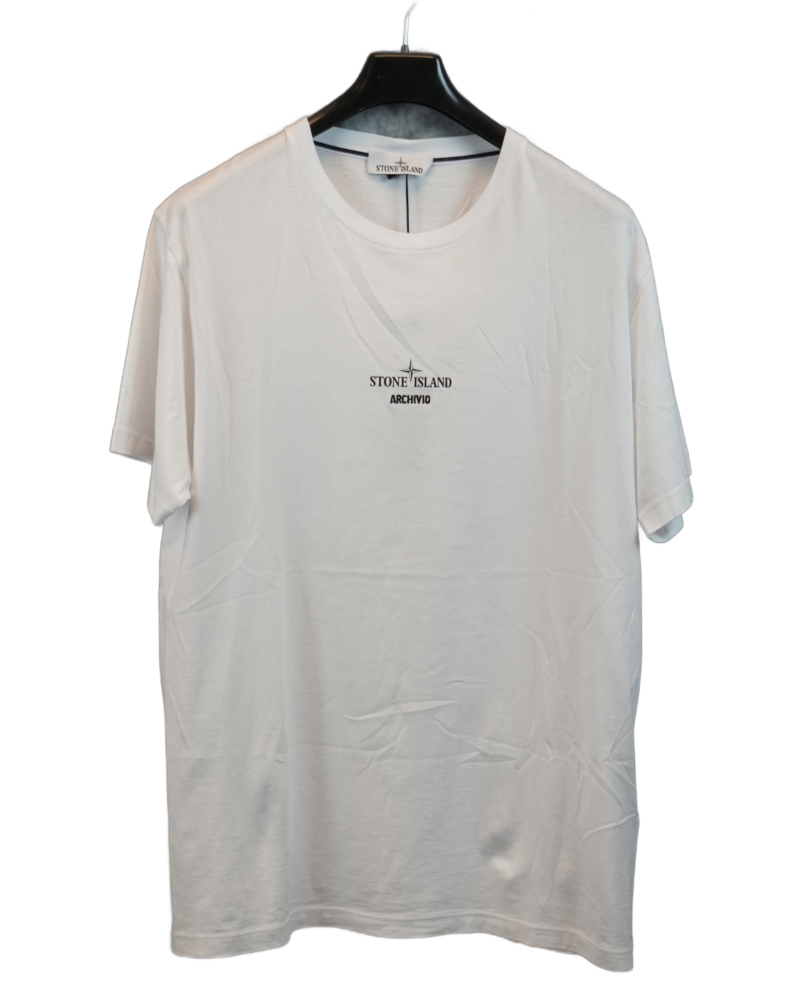 Stone Island Archivio T-Shirt Ice Jacket White front view