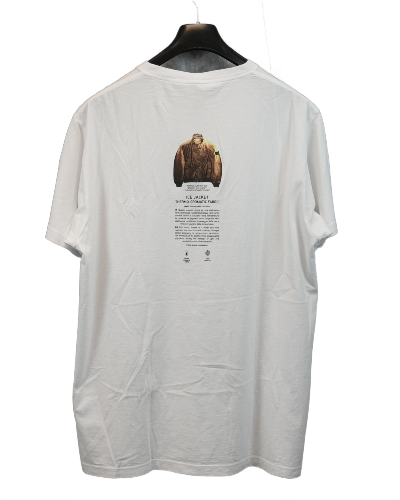 Stone Island Archivio T-Shirt Ice Jacket White back view