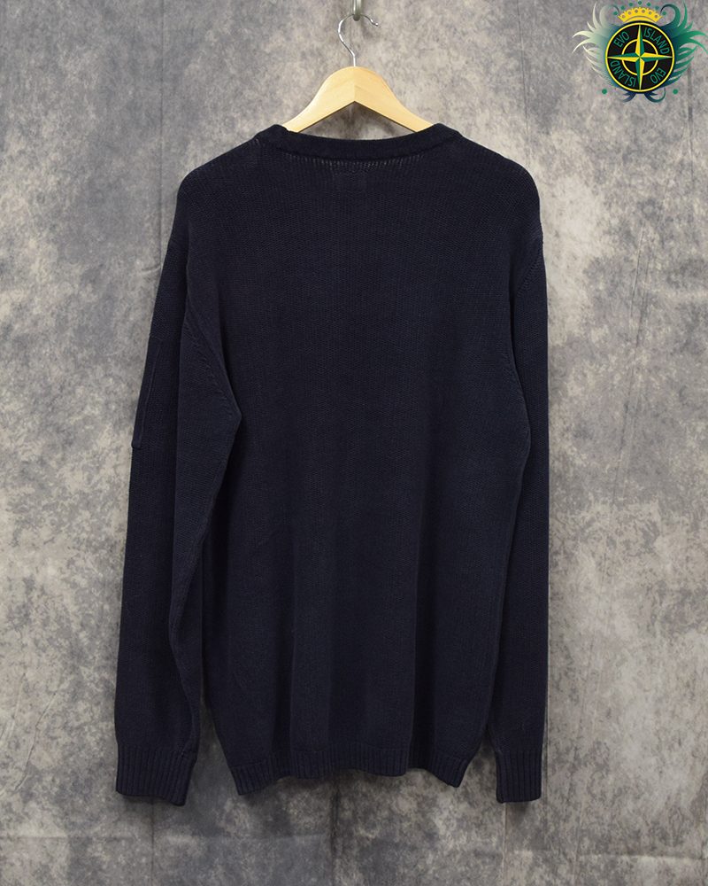 C.P Company Lense Knit Crewneck Navy Blue - 3XL
