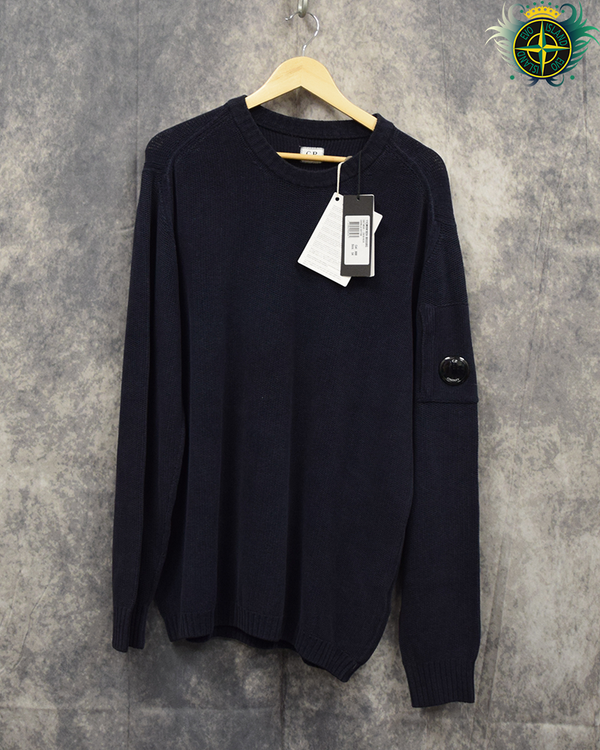 C.P Company Lense Knit Crewneck Navy Blue - 3XL