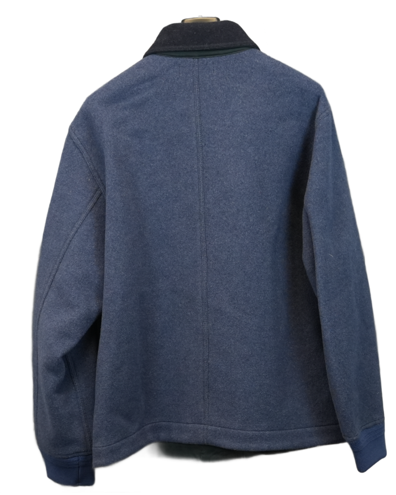 Stone Island Panno Double Jacket blue back view