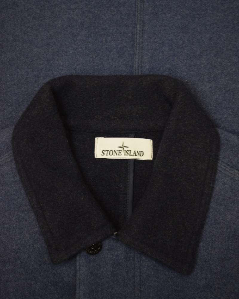 Stone Island Panno Double Jacket blue detail view
