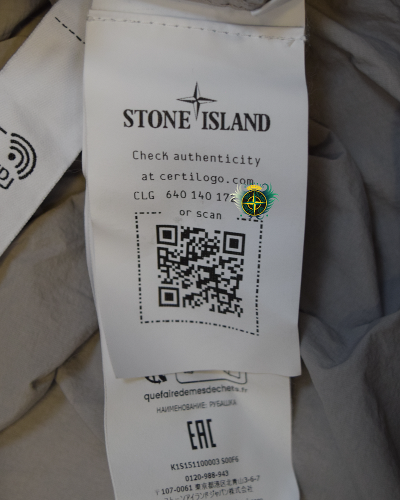 Stone Island Ghost Piece Camicia Overshirt Grey detail view