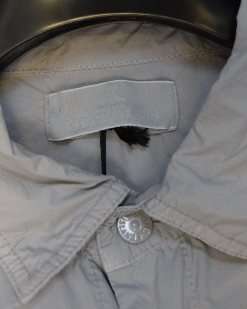 Stone Island Ghost Piece Camicia Overshirt Grey detail view