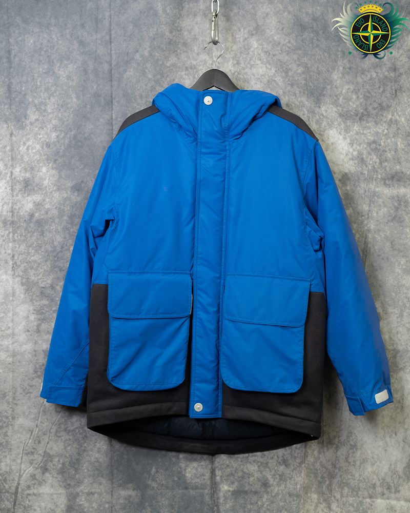 Stone Island Plated Reflective Marina Down Jacket Blue - S