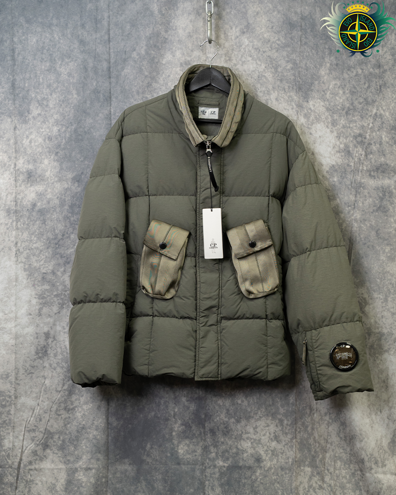 C.P Company X Throwing Fits Down Jacket Green - M