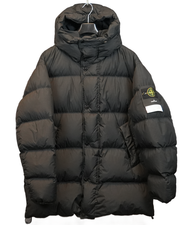 Stone Island Garment Dyed Crinkle Reps NY Black front view