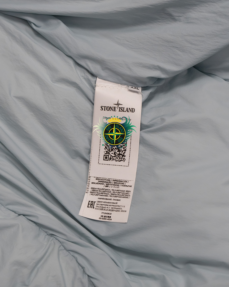 Stone Island Nylon Metal Watro-TC in Econyl® Regenerated Nylon Light Blue