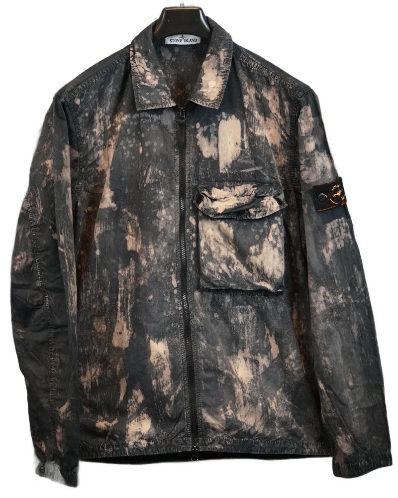 Stone Island X Snowbeast Cotton Overshirt Black front view