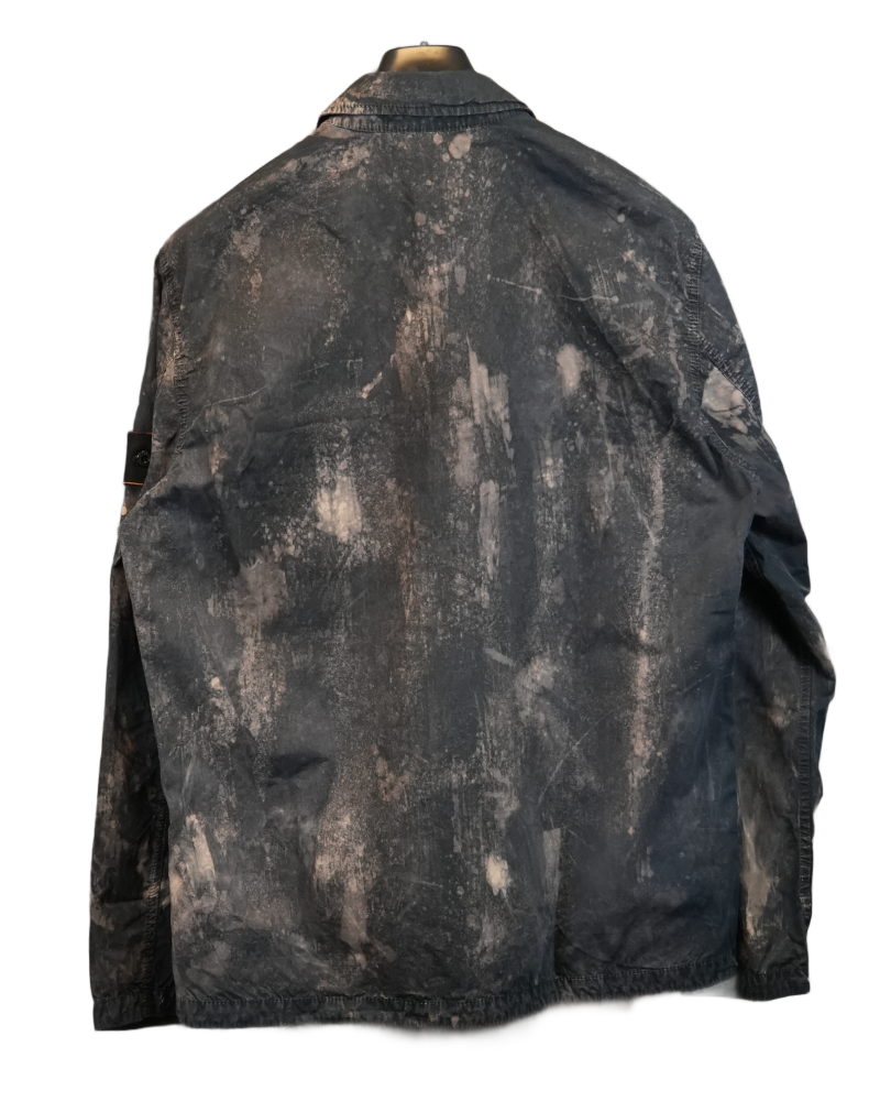 Stone Island X Snowbeast Cotton Overshirt Black back view