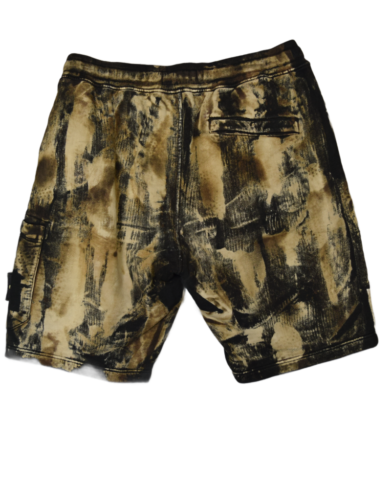 stone island X Snowbeast Jogger shorts black back view