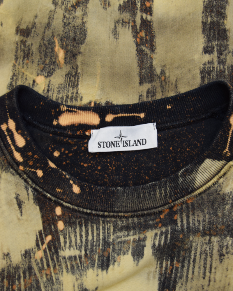 Stone island X Snowbeast crewneck black detail view