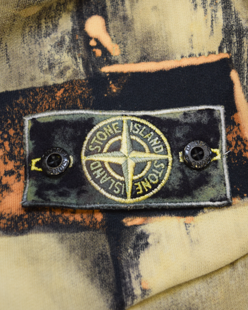Stone island X Snowbeast crewneck black detail view