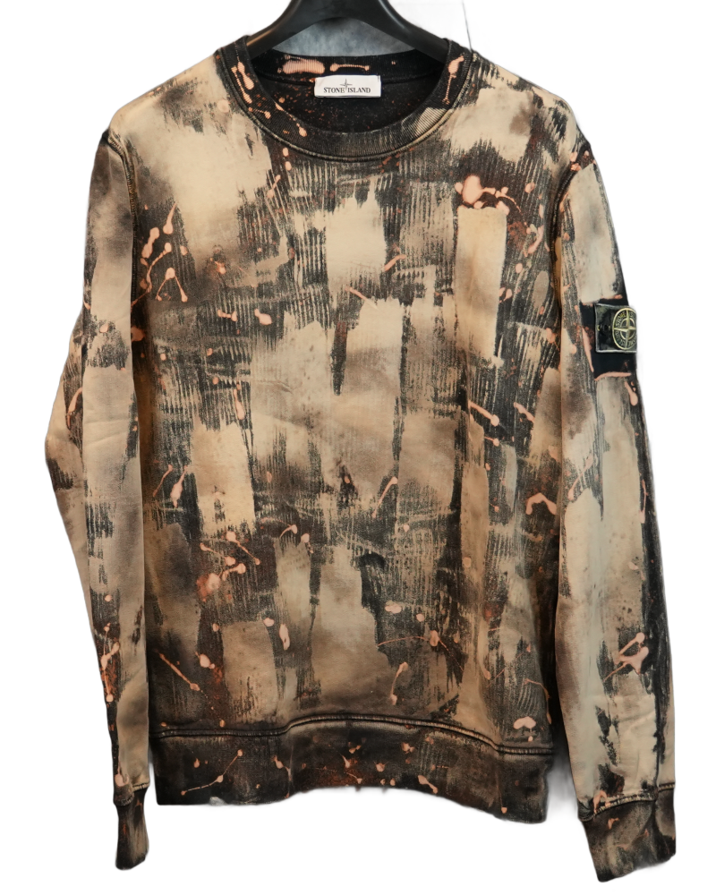 Stone island X Snowbeast crewneck black front view