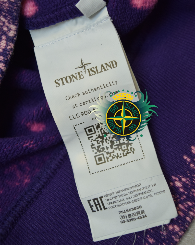 Stone Island X Snowbeast Crewneck purple detail view