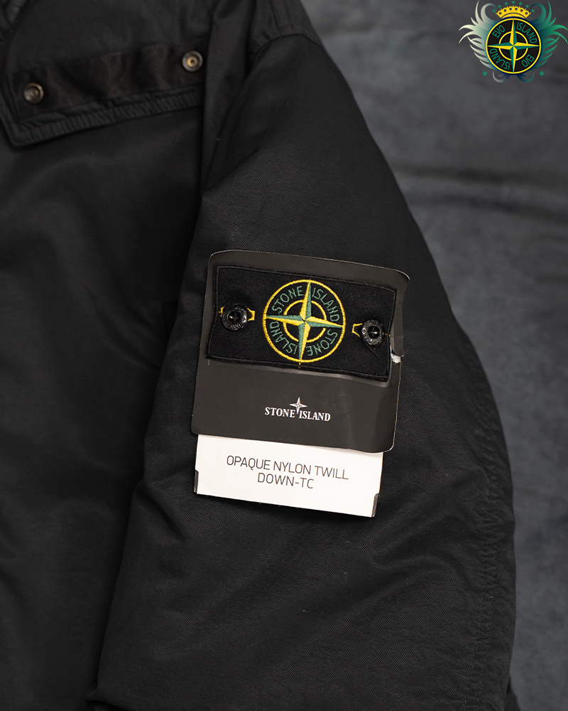 Stone Island Opaque Nylon Twill Down TC Jacket Black - L