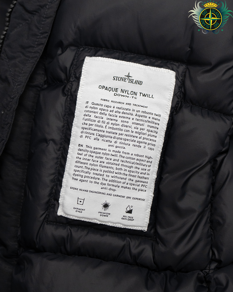 Stone Island Opaque Nylon Twill Down TC Jacket Black - L
