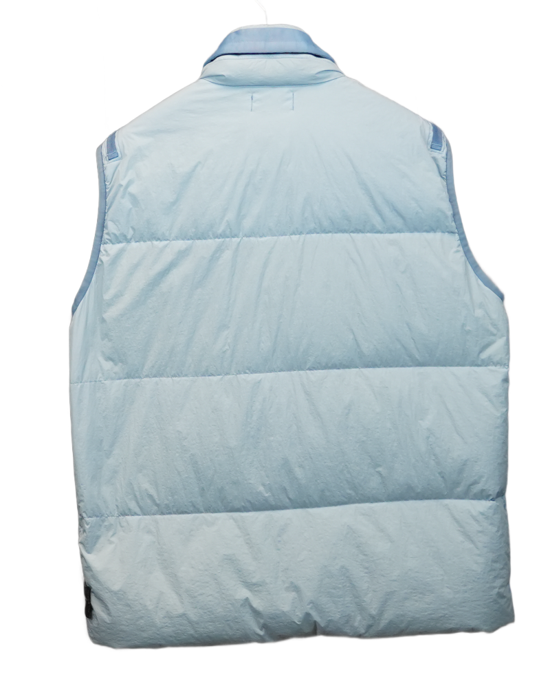 Stone Island Garment Dyed Crinkle Reps R-NY Down Gilet Blue back view