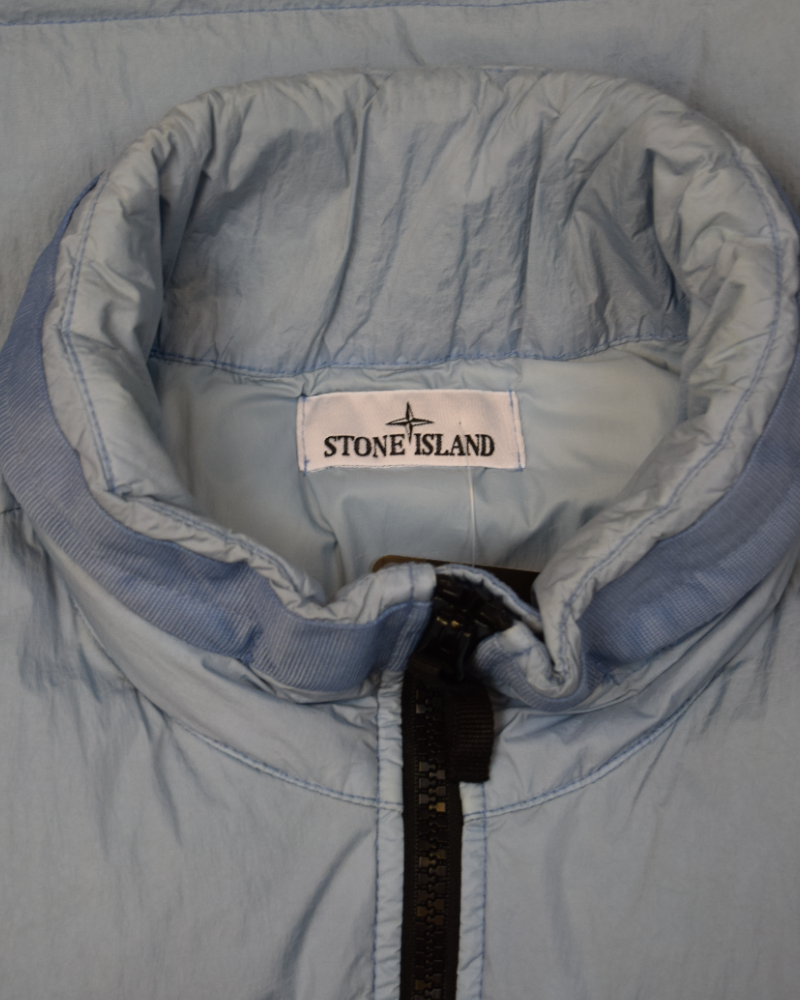 Stone Island Garment Dyed Crinkle Reps R-NY Down Gilet Blue detail view
