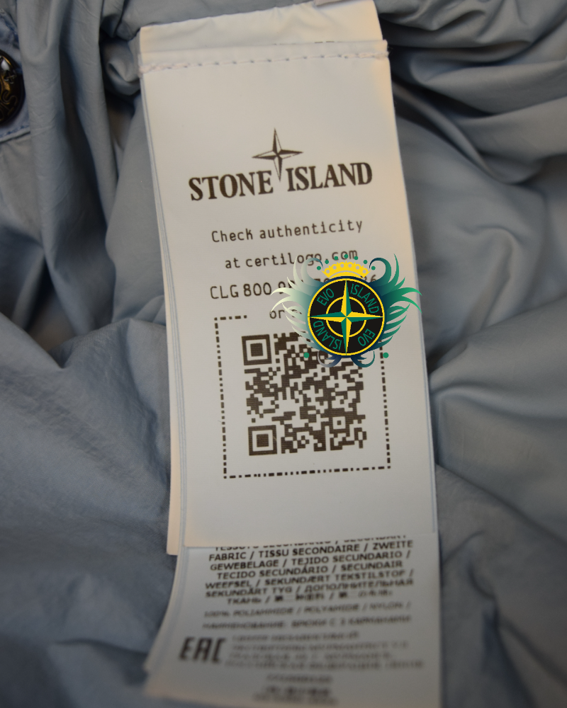 Stone Island Garment Dyed Crinkle Reps R-NY Down Gilet Blue detail view