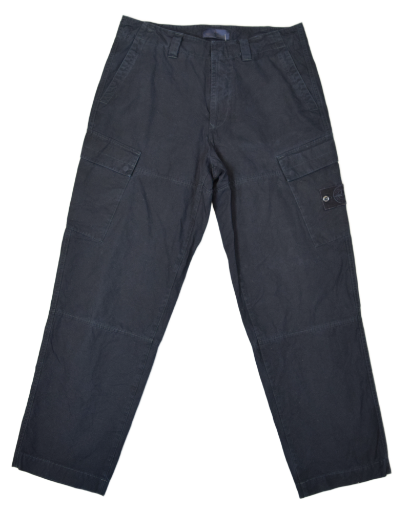 Stone Island Ghost Cargos Black front view