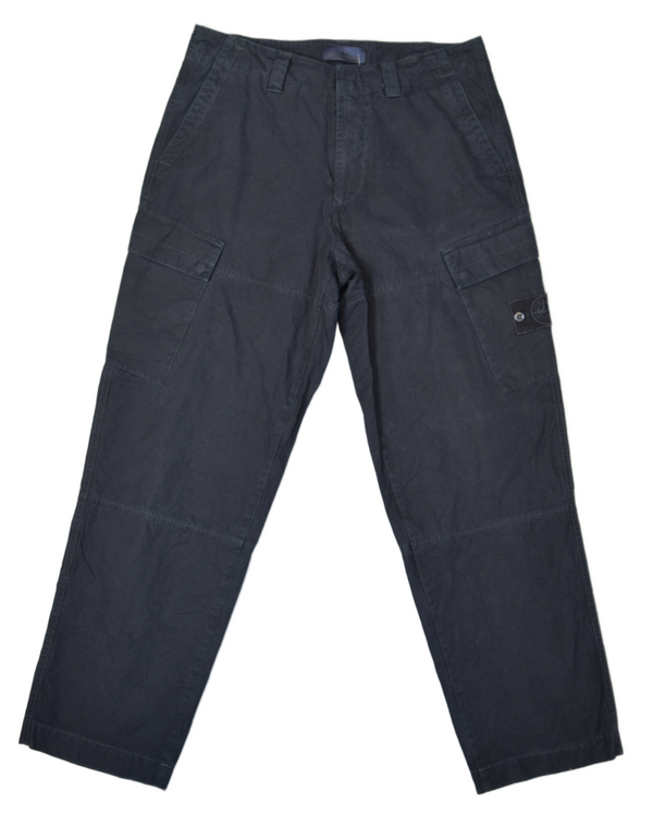 Stone Island Ghost Cargos Black front view