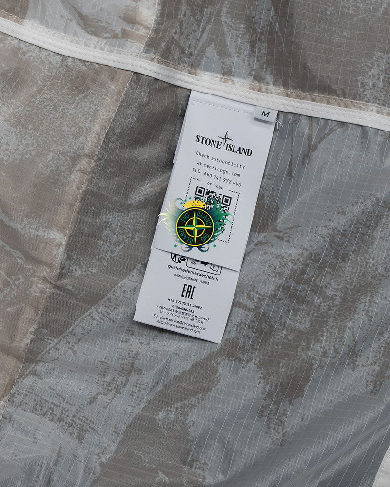Stone Island UV-Reactive Scan Camo Nylon Ripstop Jacket Cream - M