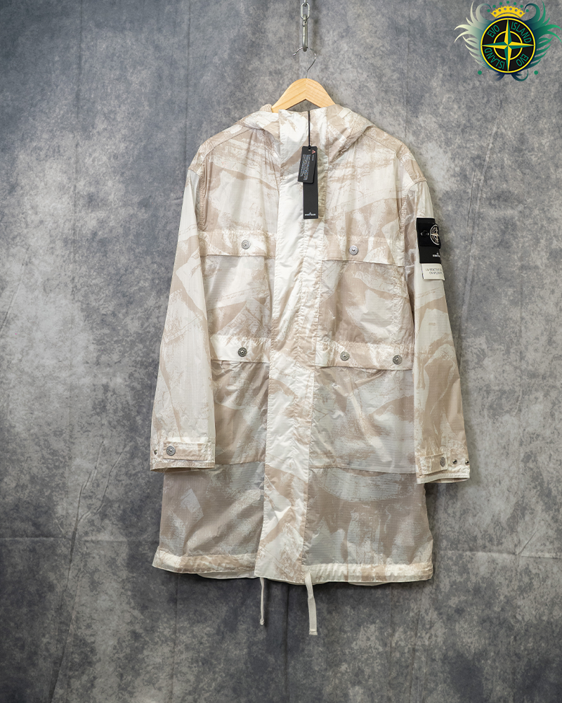 Stone Island UV-Reactive Scan Camo Nylon Ripstop Jacket Cream - M