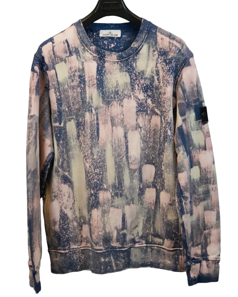 stone island X Snowbeast crewneck green front view