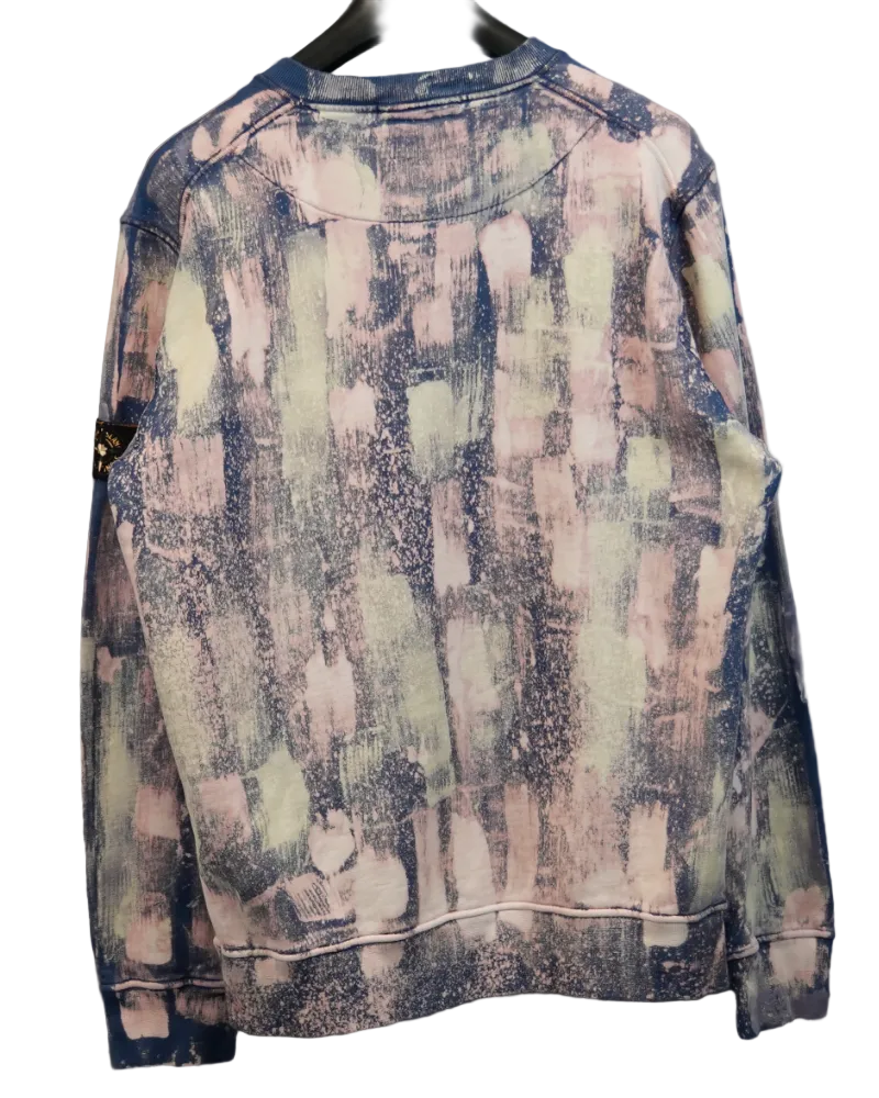 stone island X Snowbeast crewneck green back view