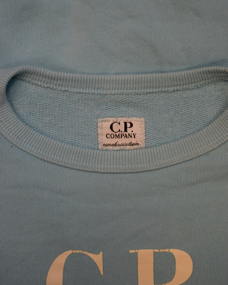 C.P. Company Kids Crewneck Blue detail view