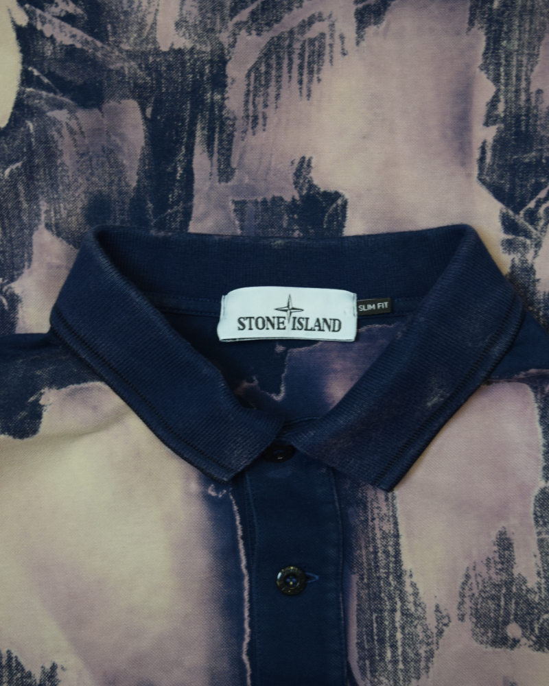 Stone island X Snowbeast Patch Project polo shirt detail view