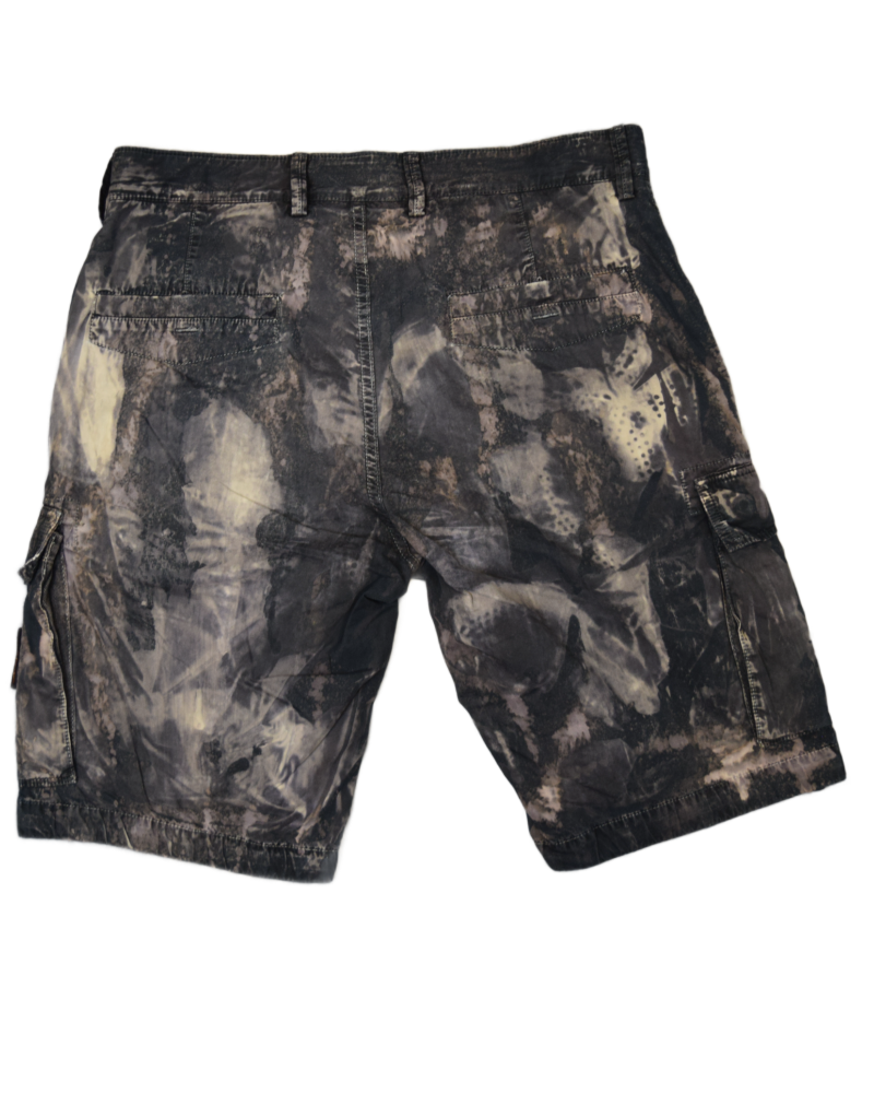 Stone Island X Snowbeast Cargo Shorts blue back view