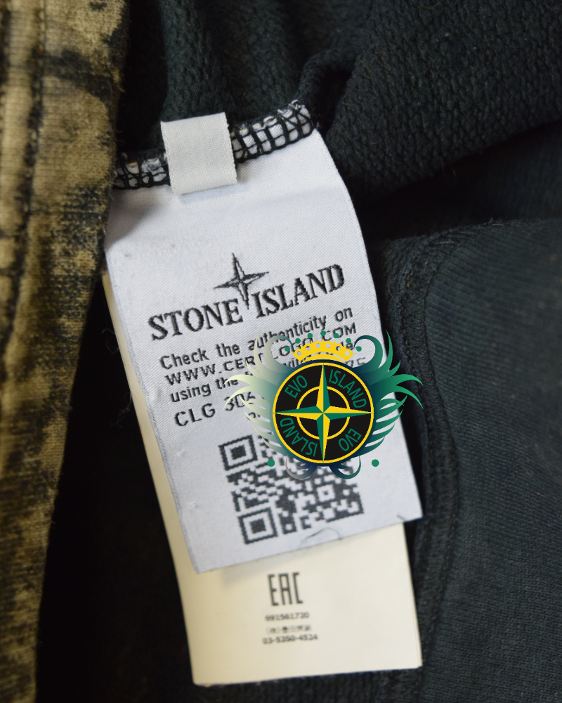 Stone island X Snowbeast mock neck sweater detail view