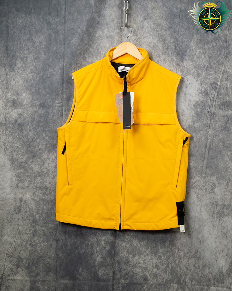 Stone Island Soft Shell-R E.Dye Technology Gilet Yellow - L