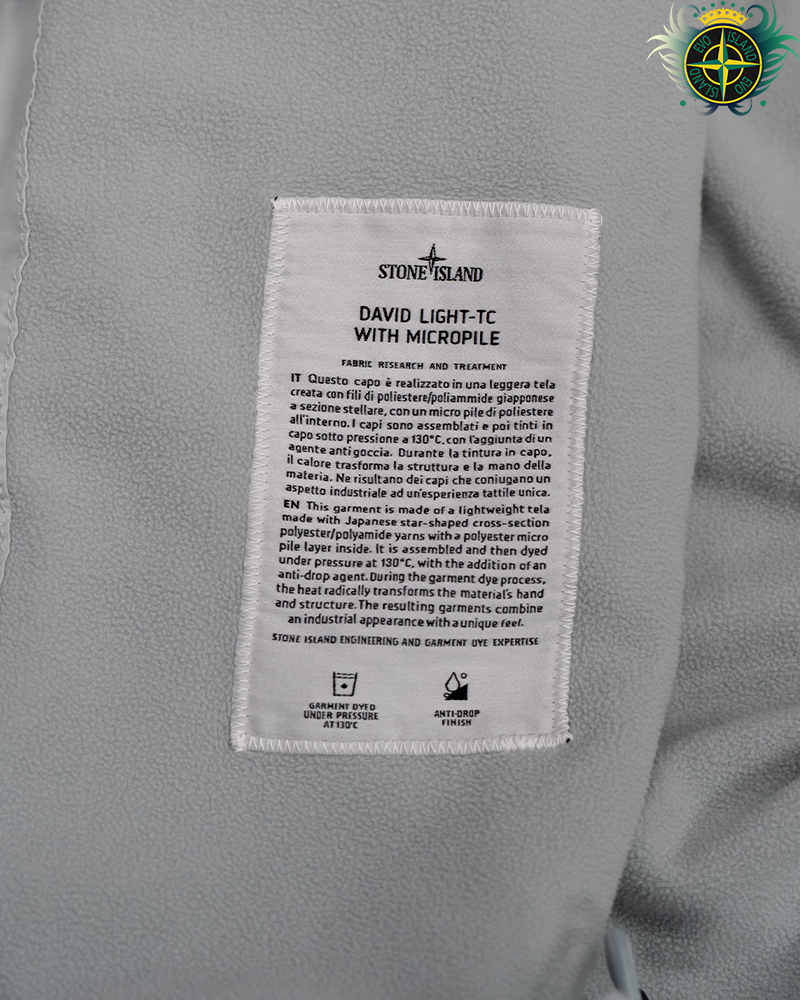 Stone Island David Light-TC With Micropile Jacket Pearl Grey - 3XL
