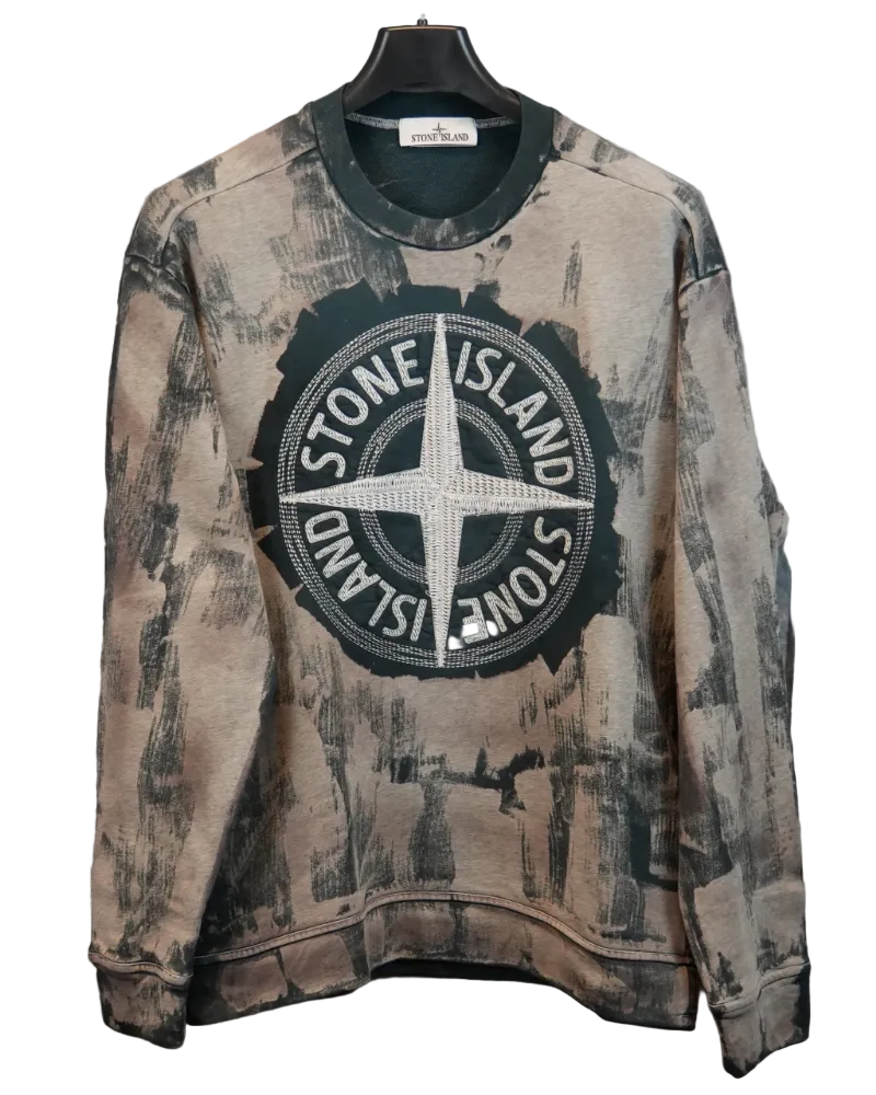 Stone island X Snowbeast Embroidered crewneck front view