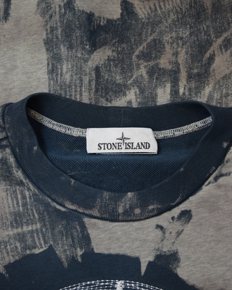 Stone island X Snowbeast Embroidered crewneck detail view