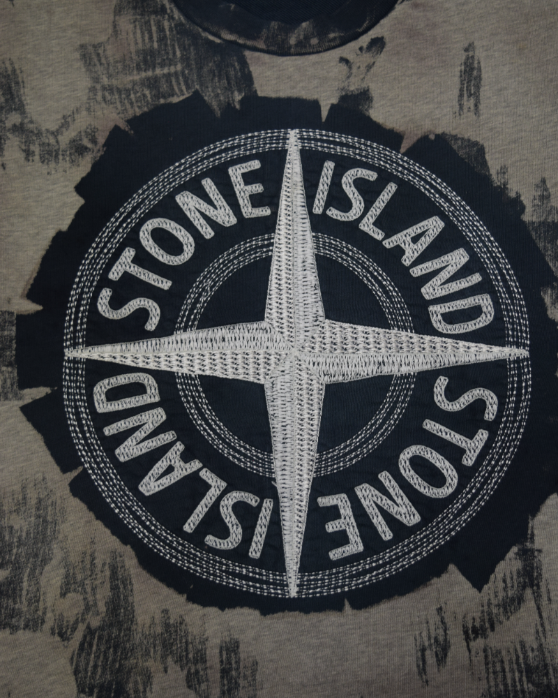 Stone island X Snowbeast Embroidered crewneck detail view