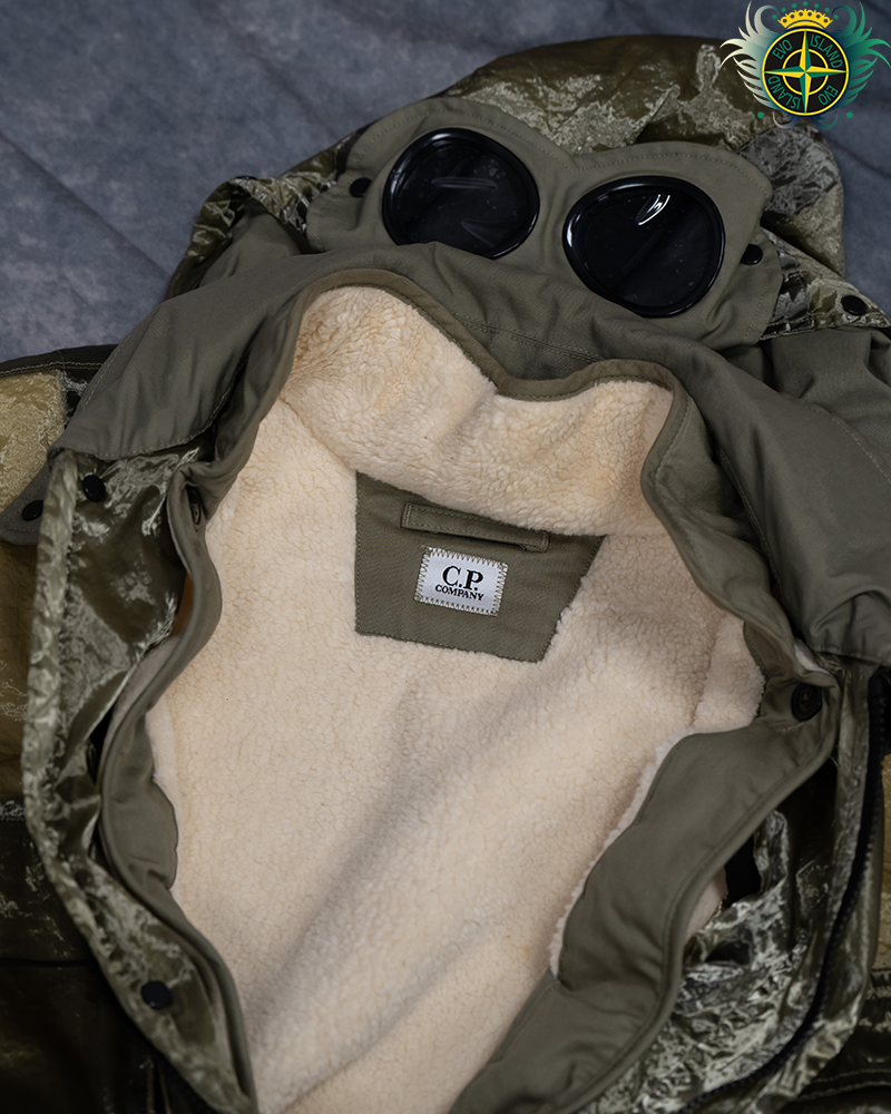 C.P Company Kan-D Sherpa Lined Goggle Jacket Green - 52/XL
