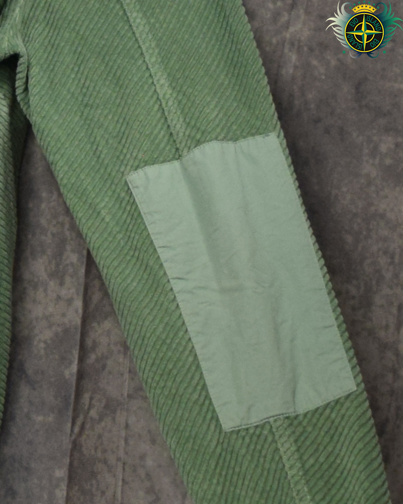 Stone Island Cord Crewneck Green