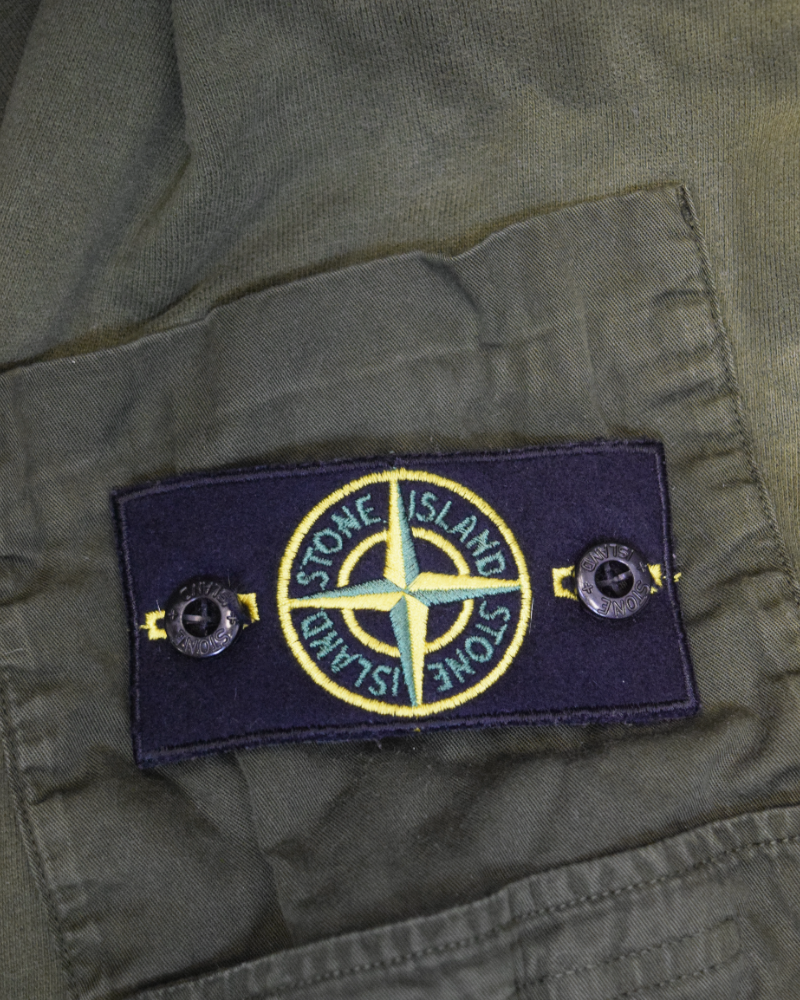 Stone Island Sleeve Pocket Crewneck Military Green detail view
